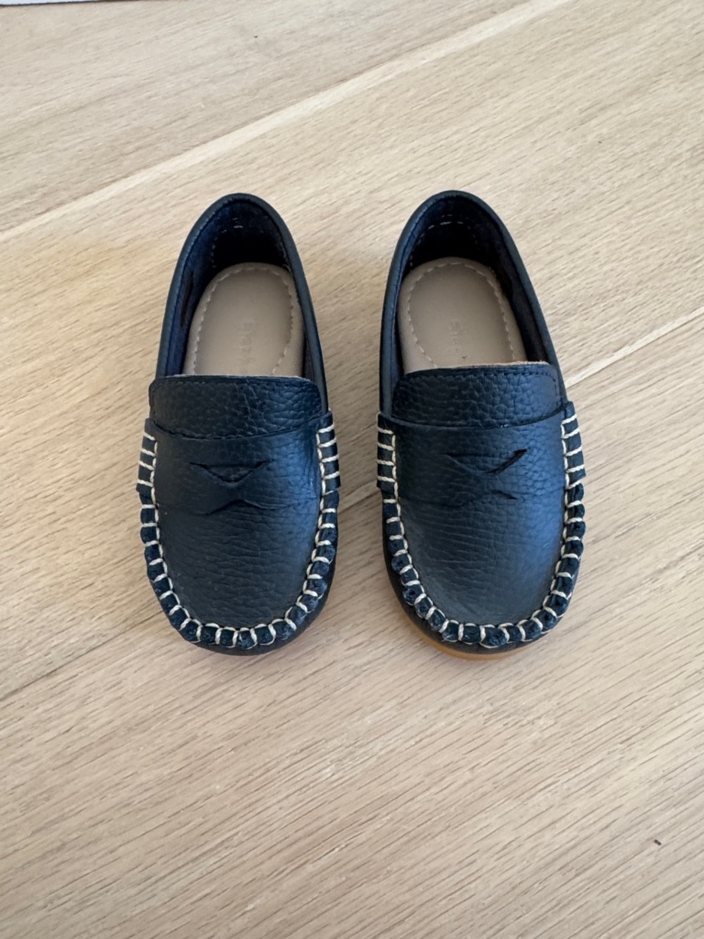 Elephantito Navy Blue Lakke Leather Driver Loafers Size 7